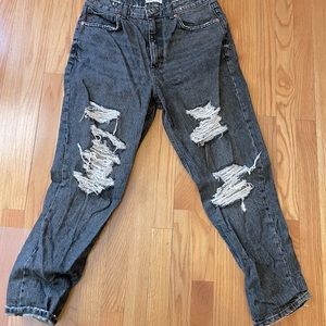 High waisted Distressed Zara jeans!